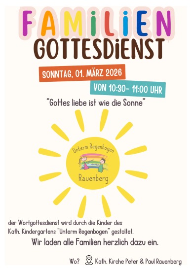 Familiengottesdienst &bdquo;Gottes liebe ist wie die Sonne&ldquo;