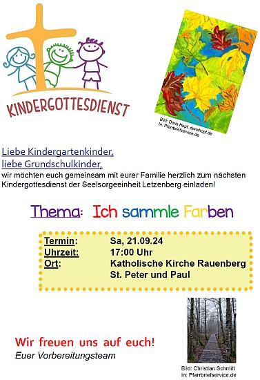 Einladung Kindergottesdienst